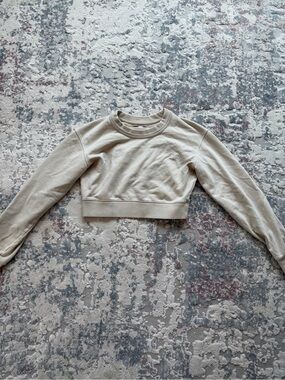 Kith Cropped Crewneck Sweatshirt - Cream